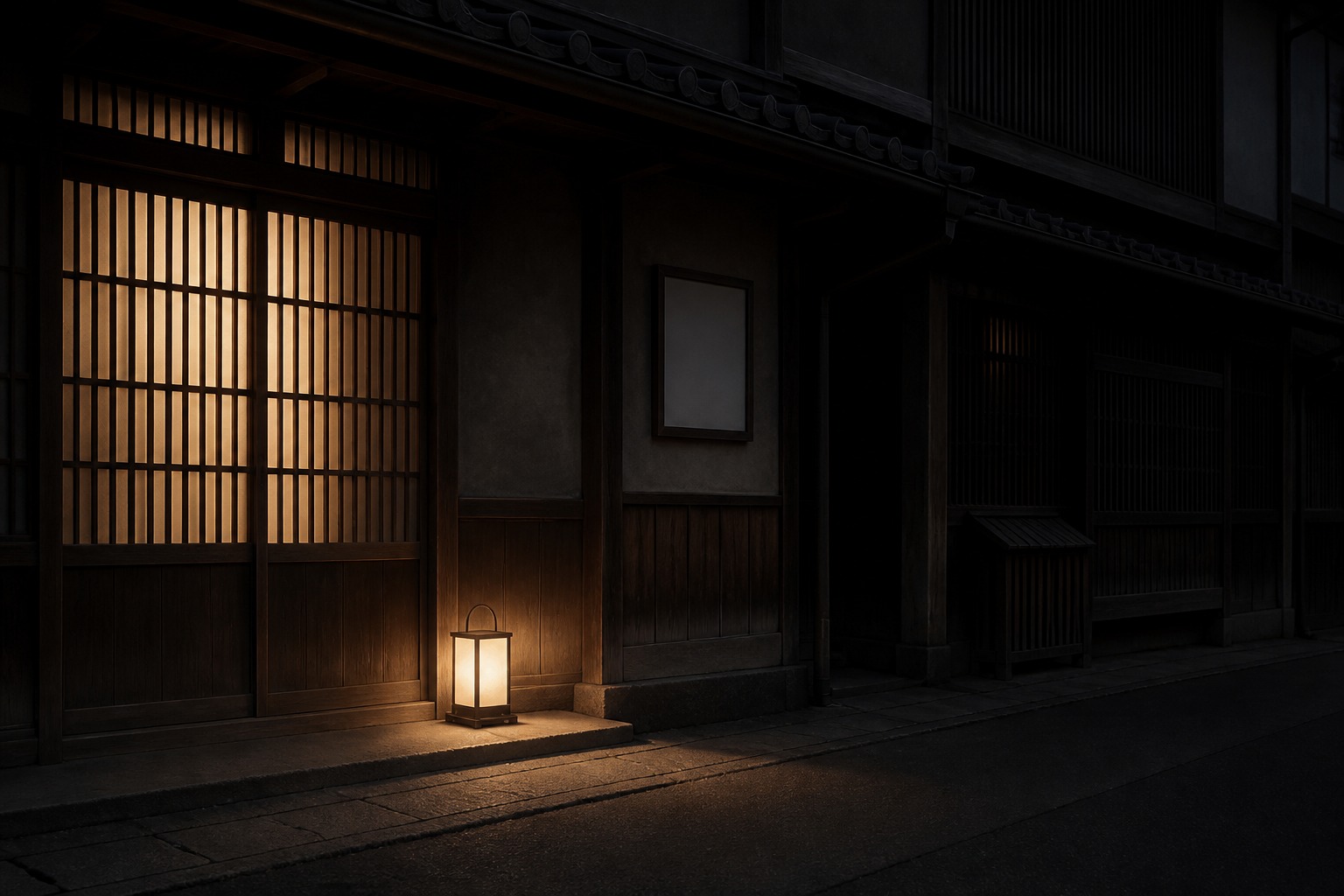 暖簾のかかる小さな和の店舗